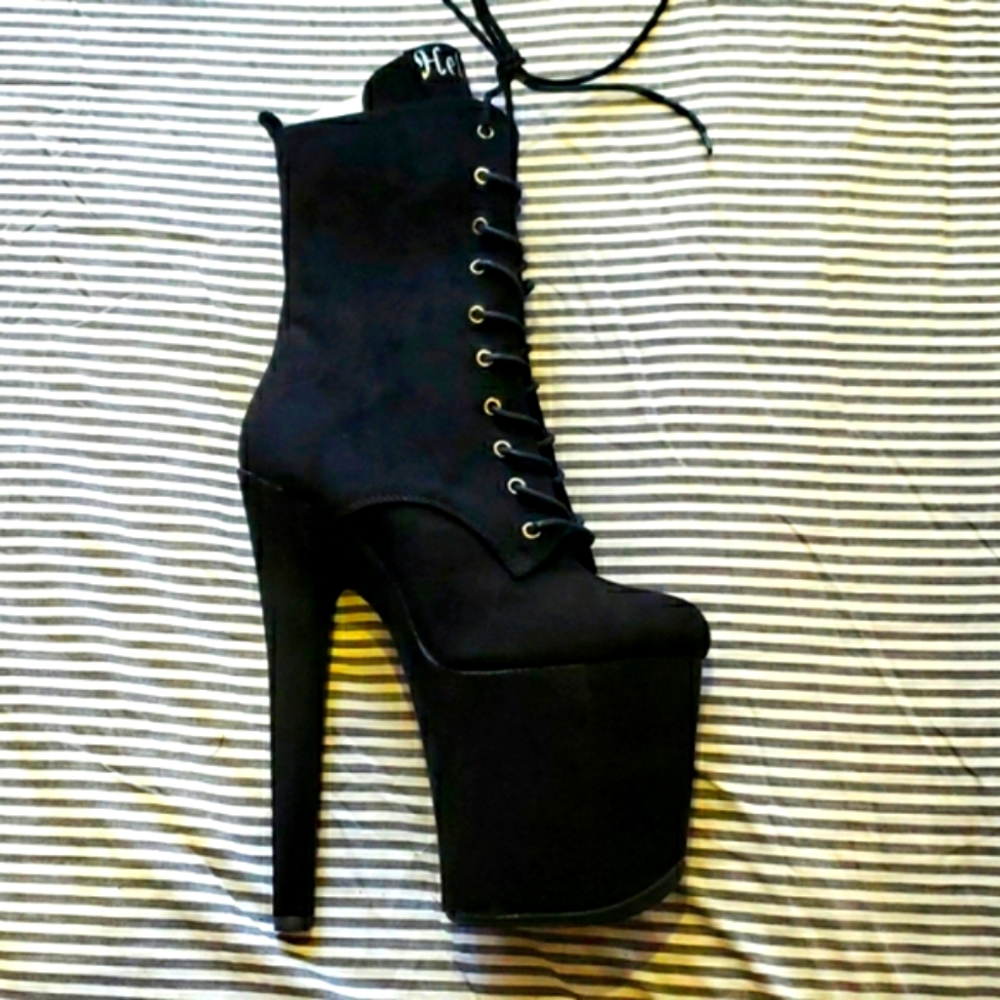 Never worn platform boots with original packaging